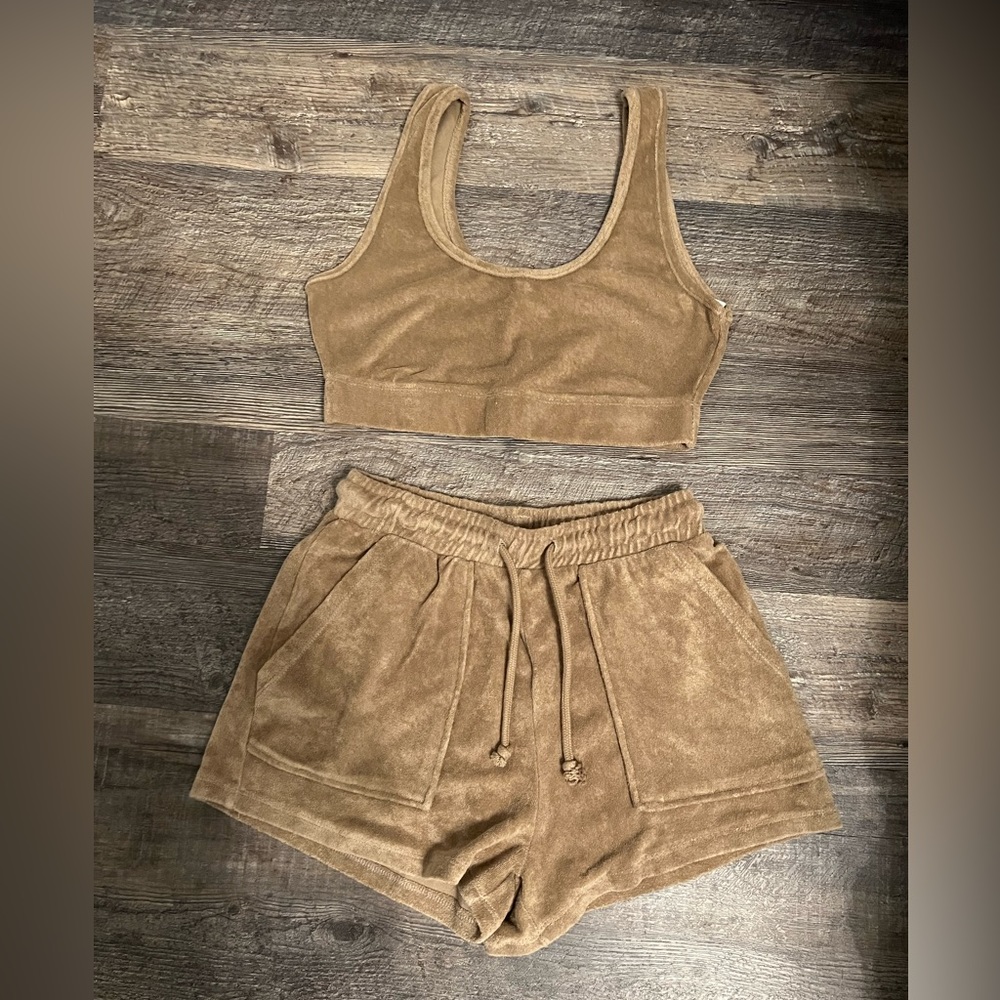 Tan Terry Cloth Set